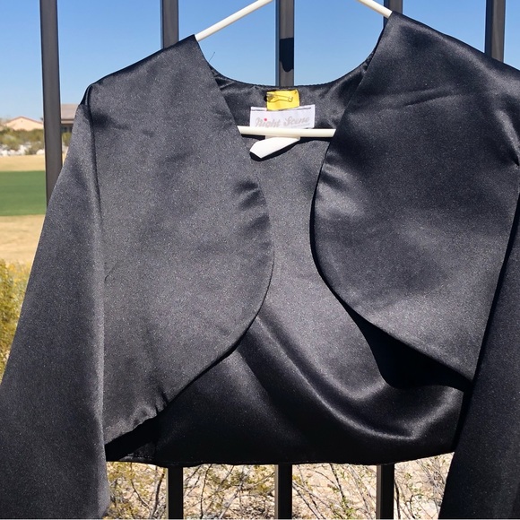 PROM READY FABULOUS BEJEWELED HALTER NECK LOW BACK SATIN GOWN W/Matching Jacket - Picture 10 of 14